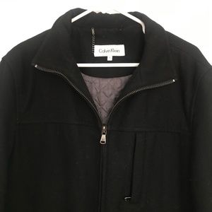 Men's Clavin Klein Black Pea Coat